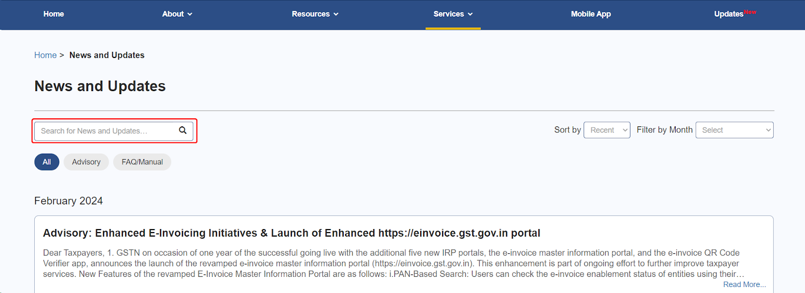 GST E-invoice Master Information portal is live now!