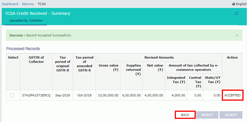 Filing GST form TDS and Credit received image 30