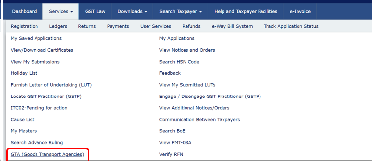  Forward or Reverse Charge on GST Portal for GTA?