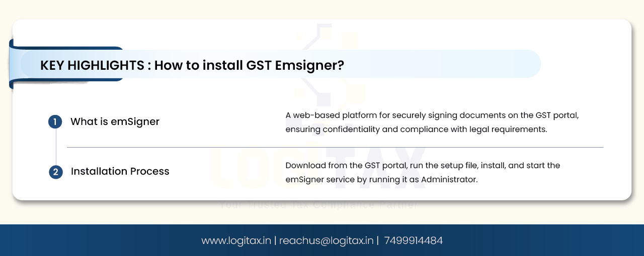 How to install GST Emsigner ?