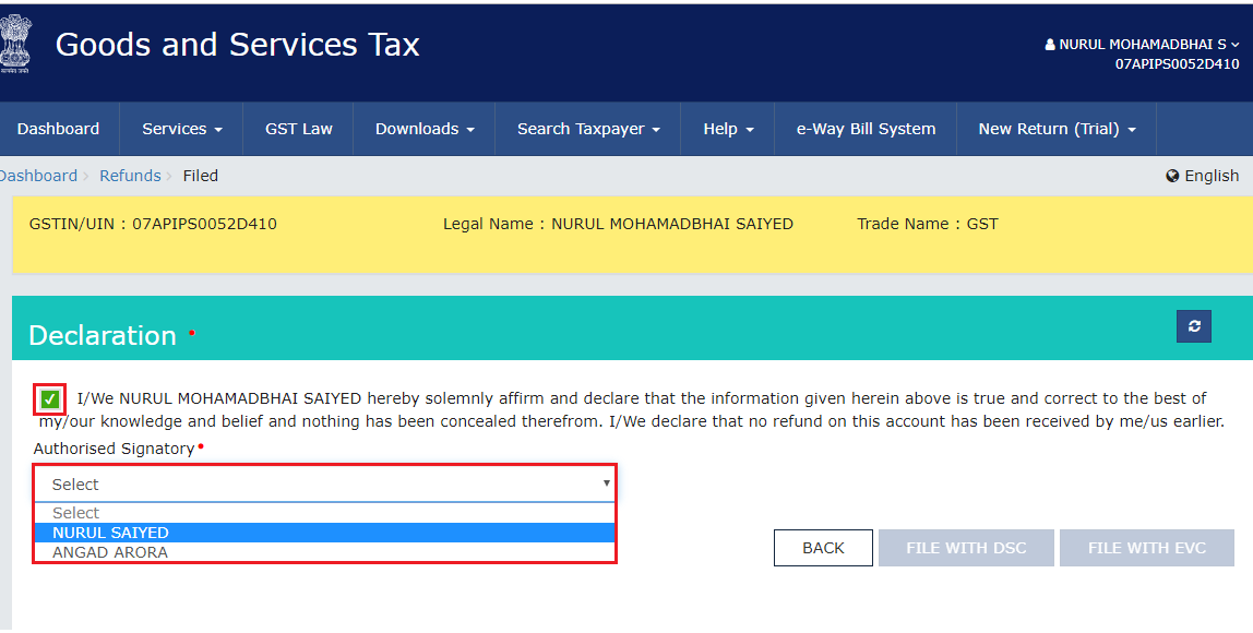 How to track GST refund status?