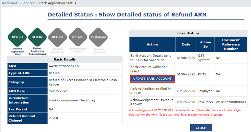 How to track GST refund status?