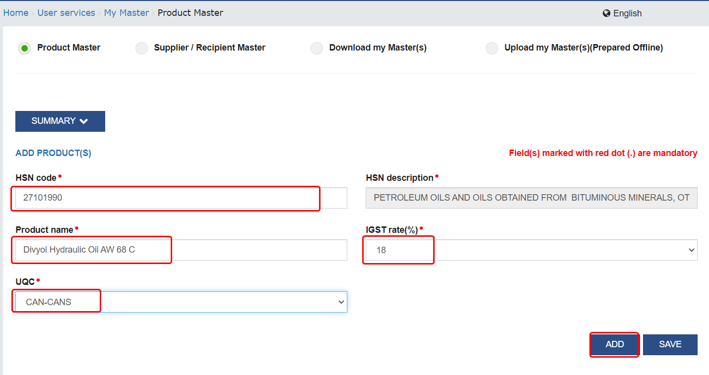 How to use the My masters option in GST login?