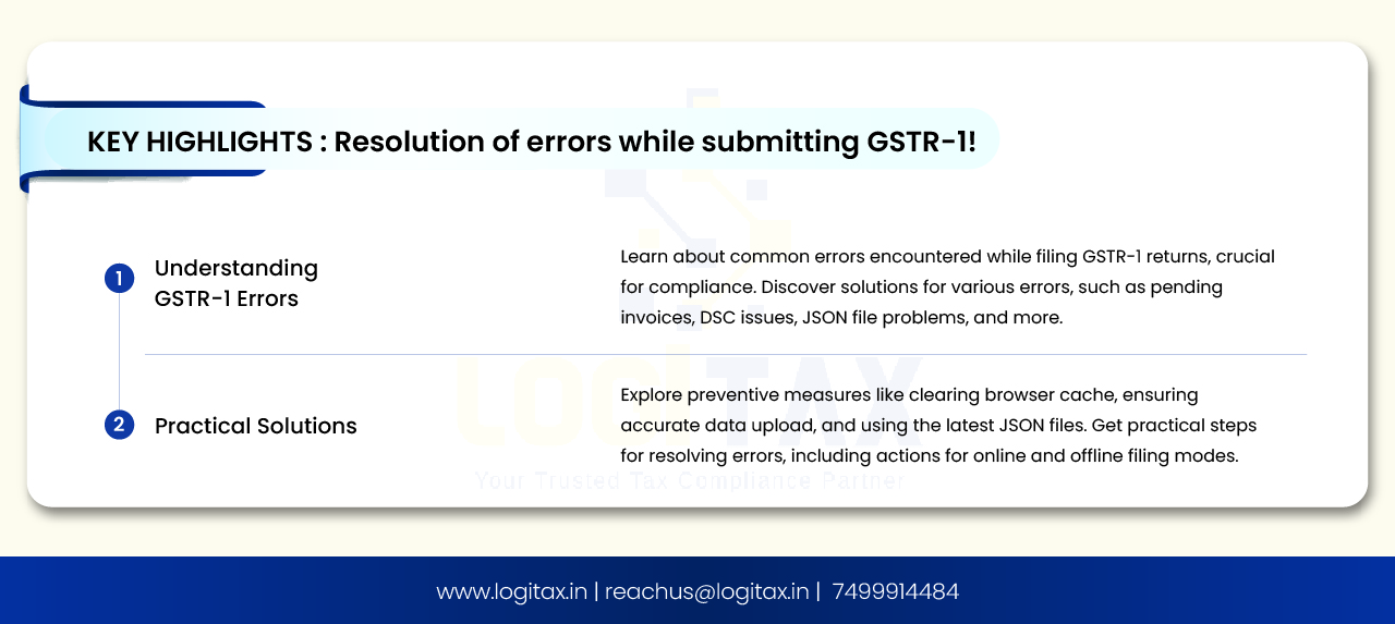 Resolution of errors while submitting GSTR-1!